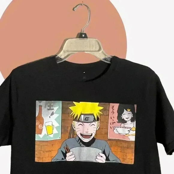 Naruto Shippuden Ichiraku Ramen Shop Black T shirt. Size medium - Picture 2 of 4